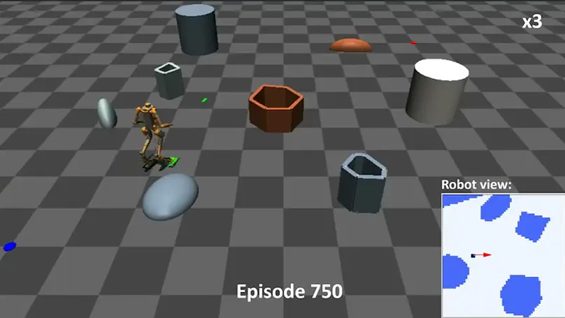 RL with Data Bootstrapping for Dynamic Subgoal Pursuit in Humanoid Robot Navigation