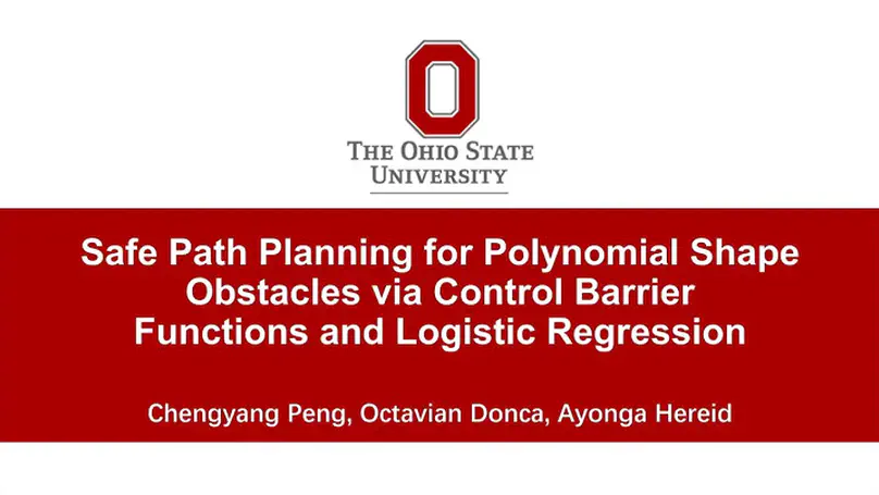 Safe Path Planning for Polynomial Shape Obstacles via CBF and Logistic Regression