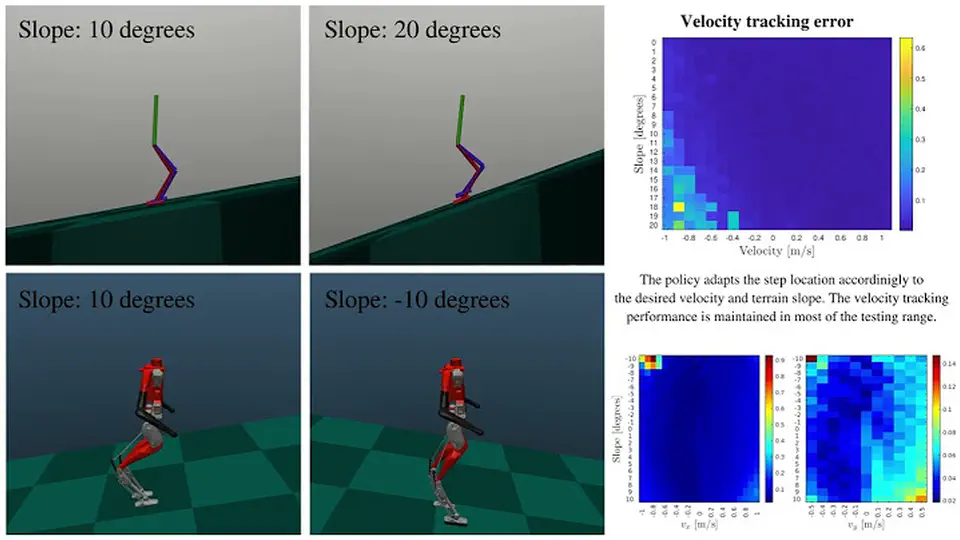 Learning with simplified walking models